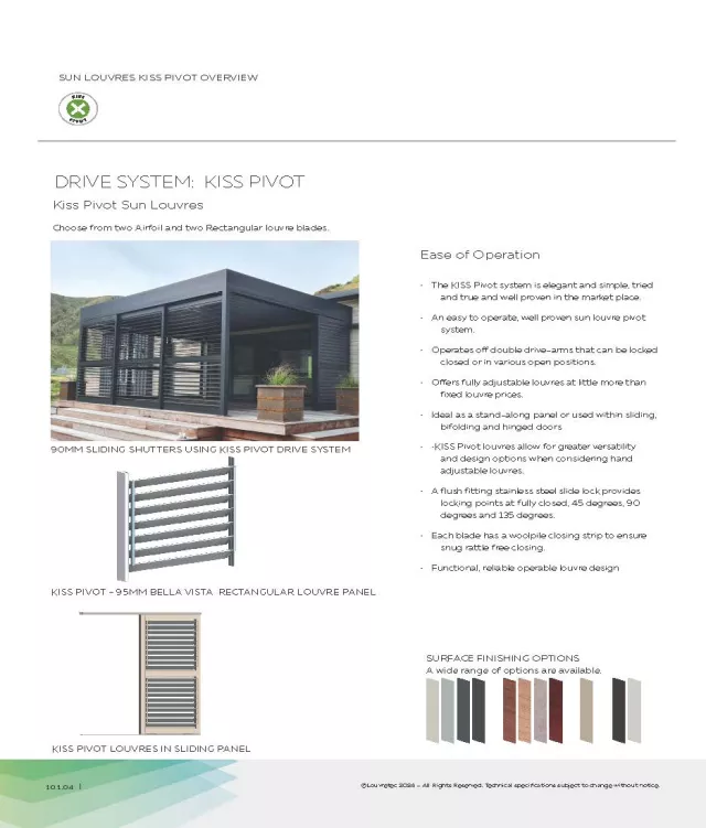 About KISS Pivot Hand Operable System | DM 10.1.04