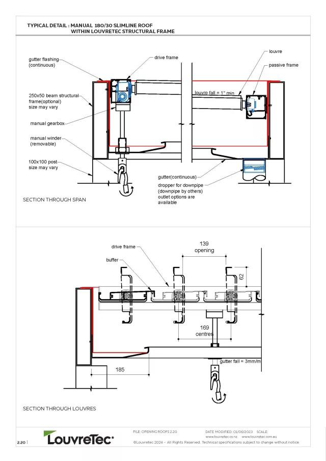 2D Typical Detail Hand Operable | DM Page 2.20