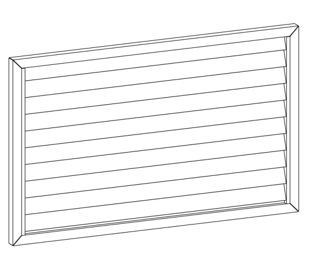 3D Model | 95mm Bella Vista Louvre Panel - End Fixed Horizontal Louvres