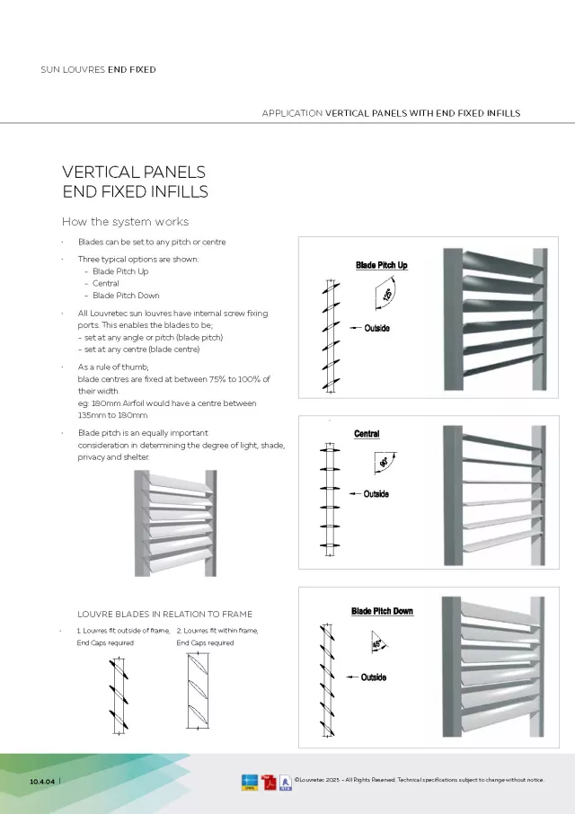 Vertical End Fixed Panels | DM 10.4.04
