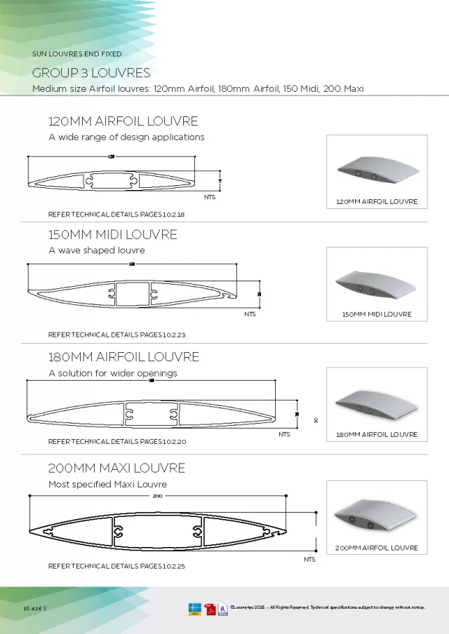 End Fixed 120mm Airfoil, 150mm Midi, 180mm Airfoil, 200mm Maxi_Overhead & Vertical Panels | DM 10.4.16-10.4.23