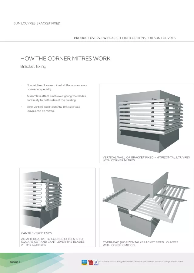 Corner Mitres Bracket Fixing | DM 10.5.06