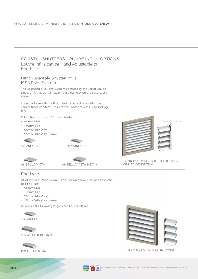 Louvre Shutter Infill Options | DM 12.10
