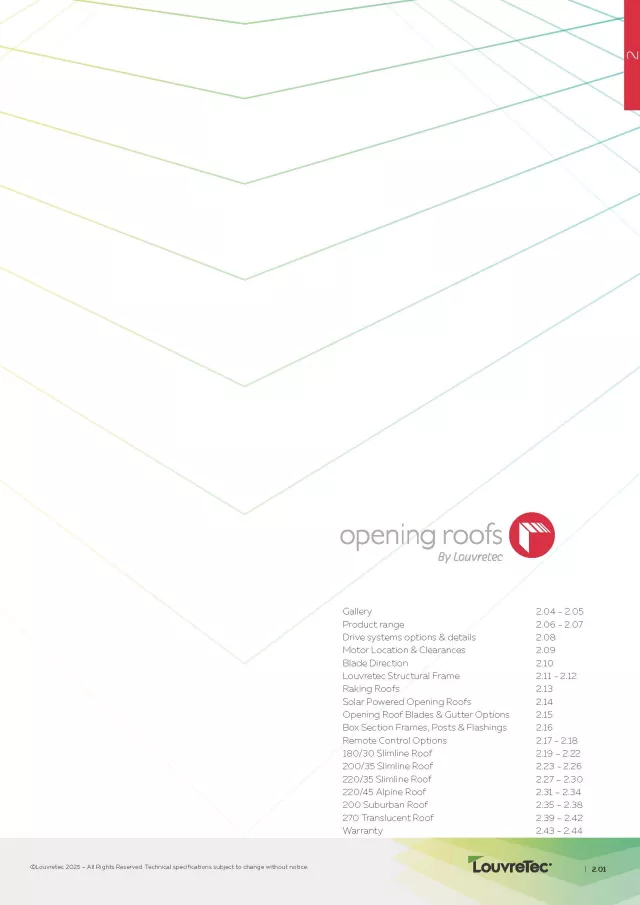 Opening Roofs Design Manual Section
