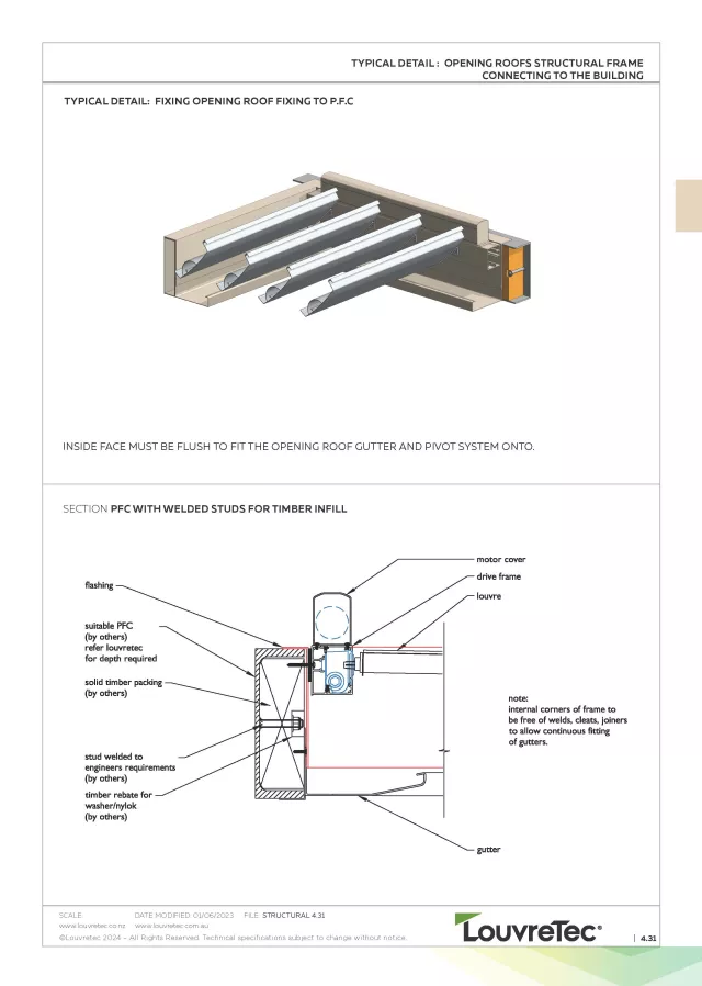 PFC with Welded Studs for Timber Infill & with Bolted Timber Infill | DM 4.31