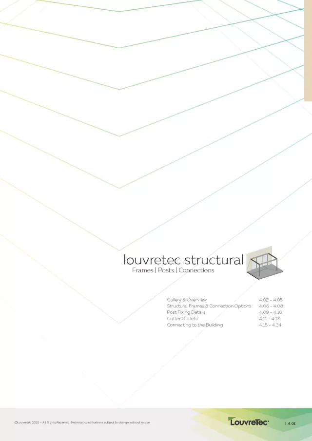 Louvretec Structural Frames Design Manual Section