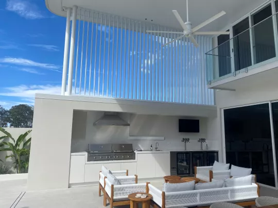 Motorised 165 Hi-Span Louvres using the Spiral Pivot System 