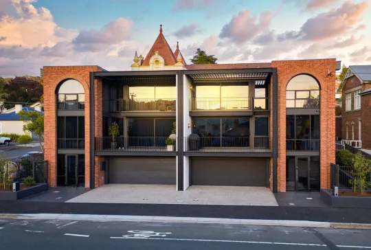 Opening Roofs featured on The Twins Apartments. By Louvretec Tasmania