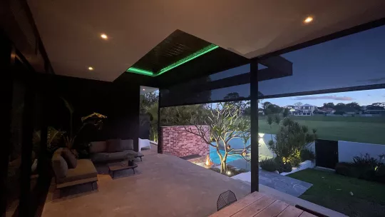 Opening Roof and Outdoor Lights by Louvretec Perth