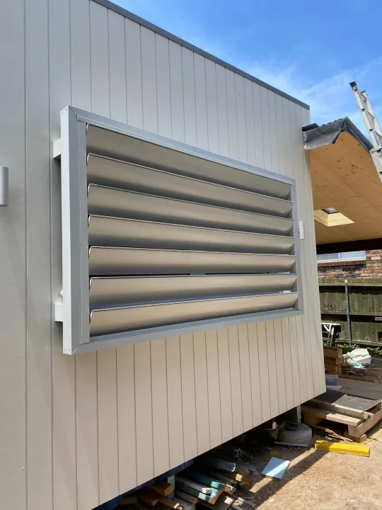 Louvres in a stand off Frame