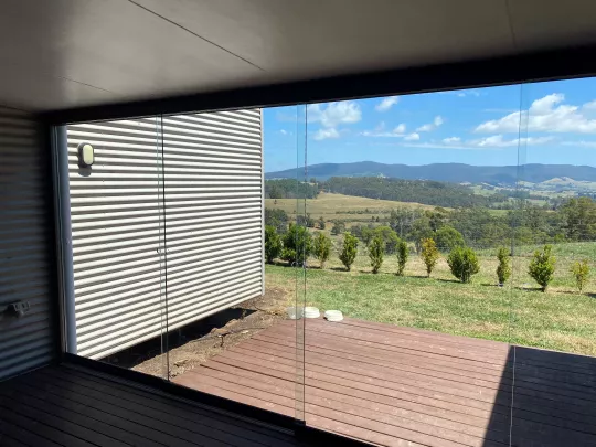 Louvretec Tasmania Slidetec Frameless Glass Doors