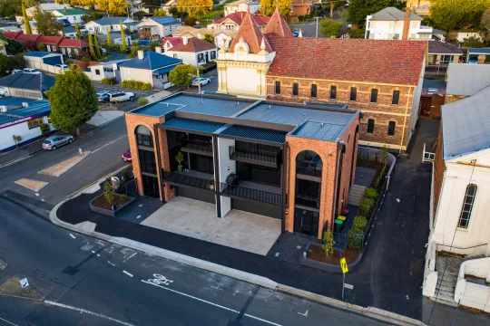 Opening Roofs featured on The Twins Apartments. By Louvretec Tasmania