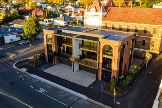 Opening Roofs featured on The Twins Apartments. By Louvretec Tasmania